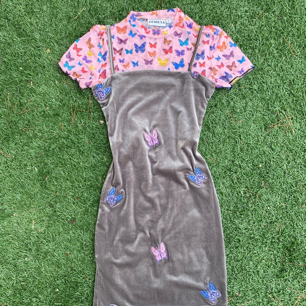 NWOT ZEMETA Butterfly Dress